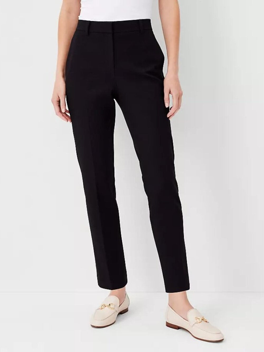 Ann Taylor High Rise Eva Ankle Pant Curvy Fit Black Size 2 NEW - Picture 3 of 3